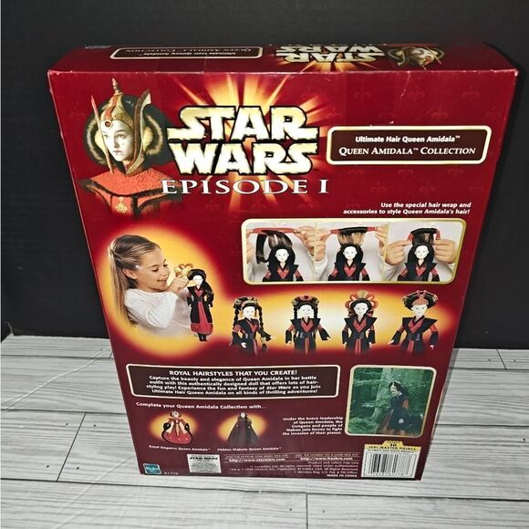 1998 Hasbro Star Wars Episode I 12" Ultimate Hair Queen Amidala Doll Figure New - Picture 7 of 10